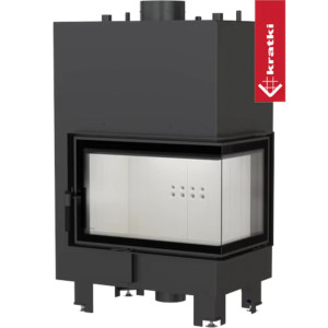 Kominek z płaszczem wodnym KRATKI MBM prawy 12 kW Ø 180