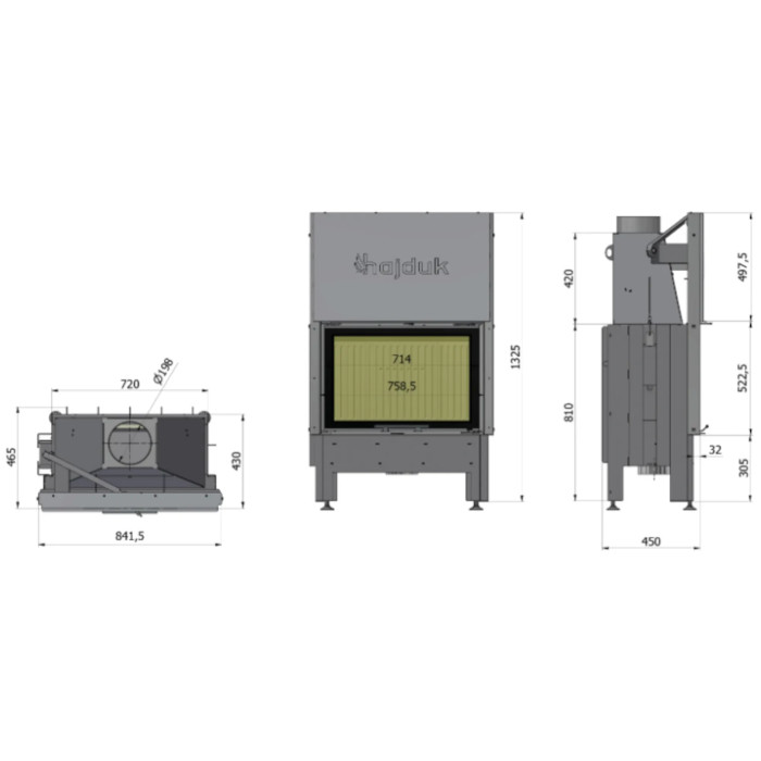 Kominek Hajduk Volcano ATh 9 kW