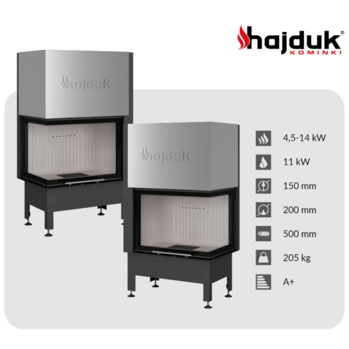 Kominek Hajduk Volcano 2LTh-S 11 kW