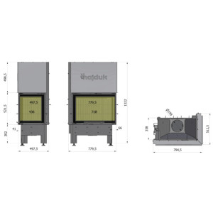 Kominek Hajduk Volcano 2LTh-S 11 kW