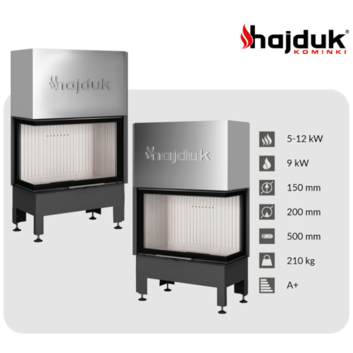 Kominek Hajduk Volcano 2LATh 9 kW