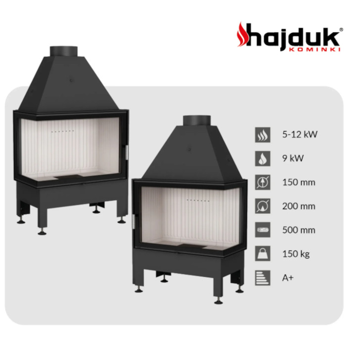 Kominek Hajduk Volcano 2PAT 9 kW