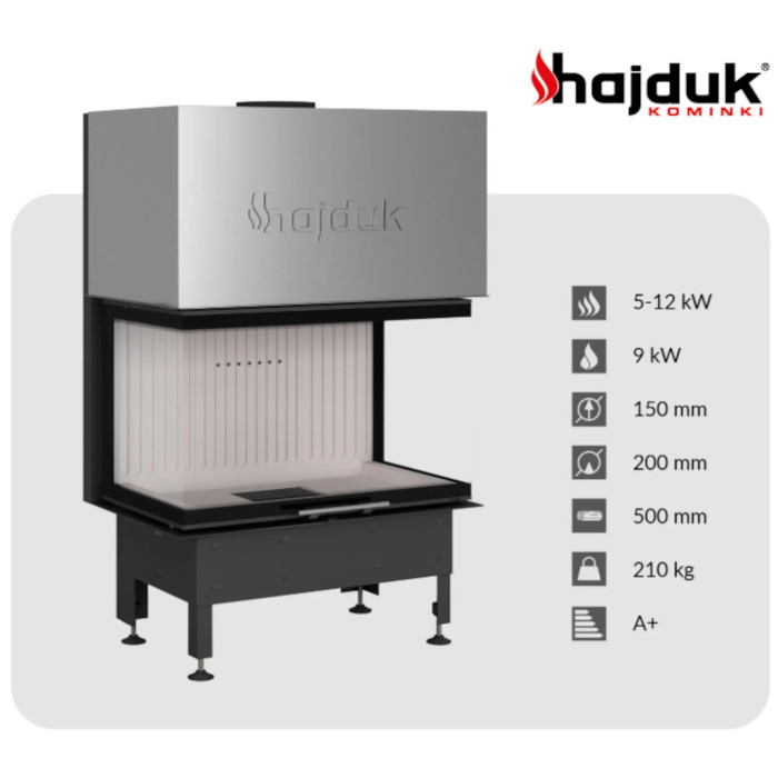 Kominek Hajduk Volcano 3ATh 9 kW