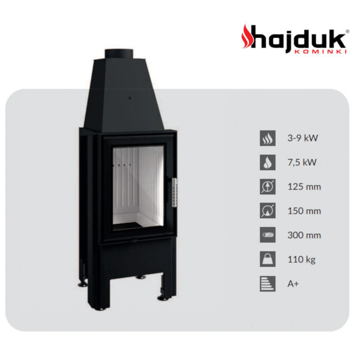 Kominek Hajduk Smart 1VT-S 7,5kW