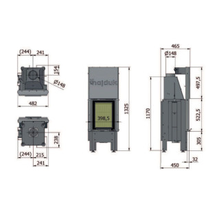 Kominek Hajduk Smart 1VTh-S 7,5kW