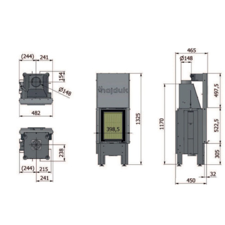 Kominek Hajduk Smart 1VTh-S 7,5kW
