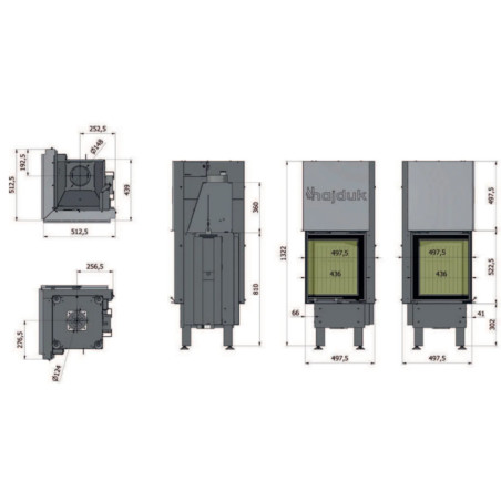 Kominek Hajduk Smart 2PTh-S 7,5kW