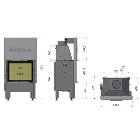 Kominek Hajduk Smart XTh 7kW
