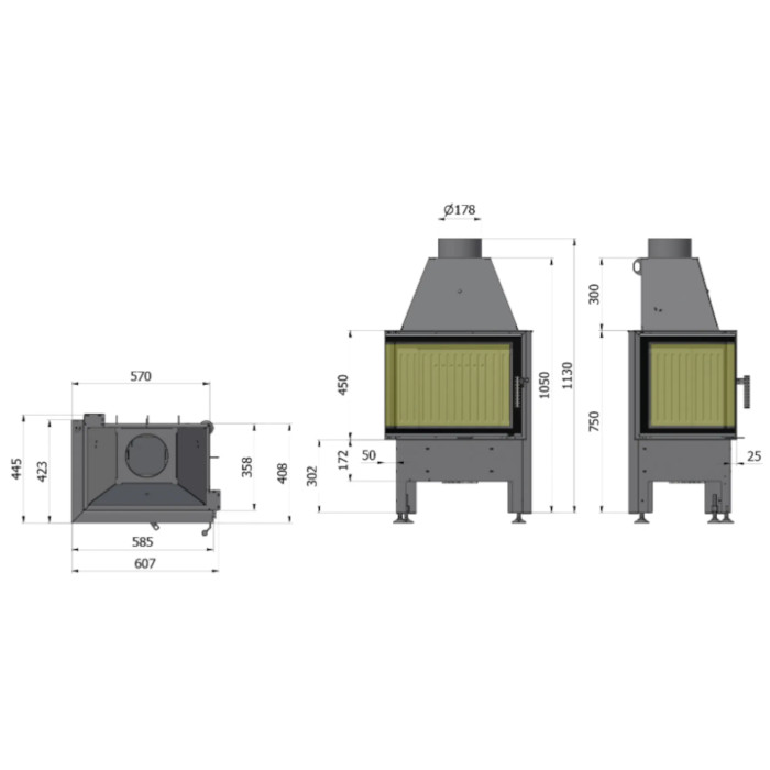 Kominek Hajduk Smart 2PXT 7kW