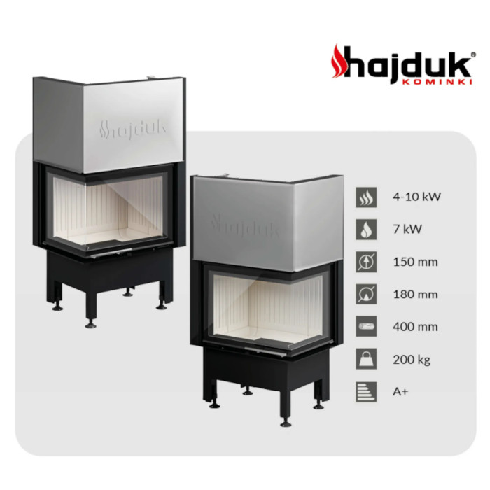 Kominek Hajduk Smart 2PXTh 7kW