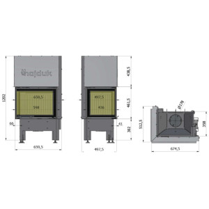 Kominek Hajduk Smart 2PXTh 7kW