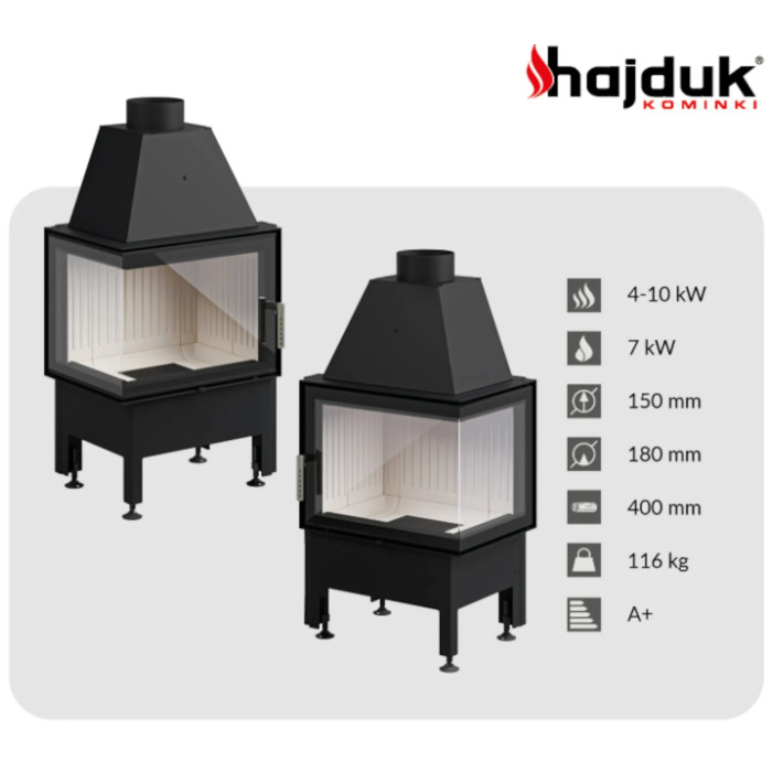 Kominek Hajduk Smart 2LXT 7kW