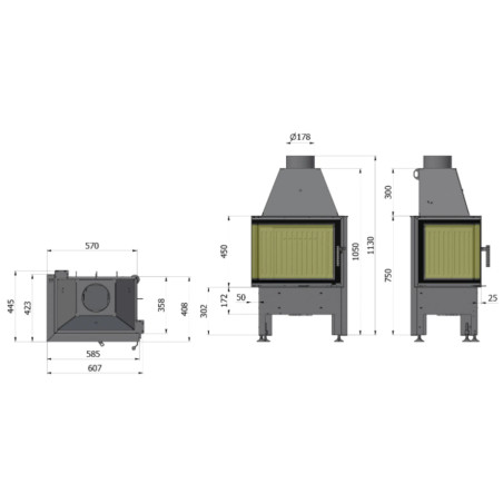 Kominek Hajduk Smart 2LXT 7kW