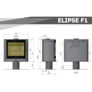 Piec wolnostojący Hajduk Elipse F1 9kW
