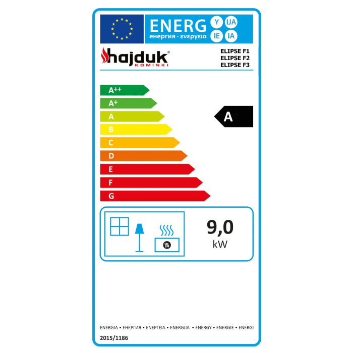 Piec wolnostojący Hajduk Elipse F2 9kW