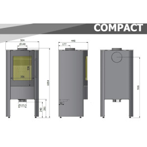 Piec wolnostojący Hajduk Compact 6,5kW