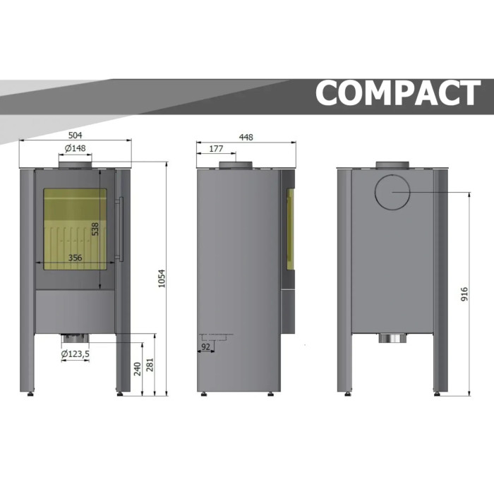 Piec wolnostojący Hajduk Compact 6,5kW