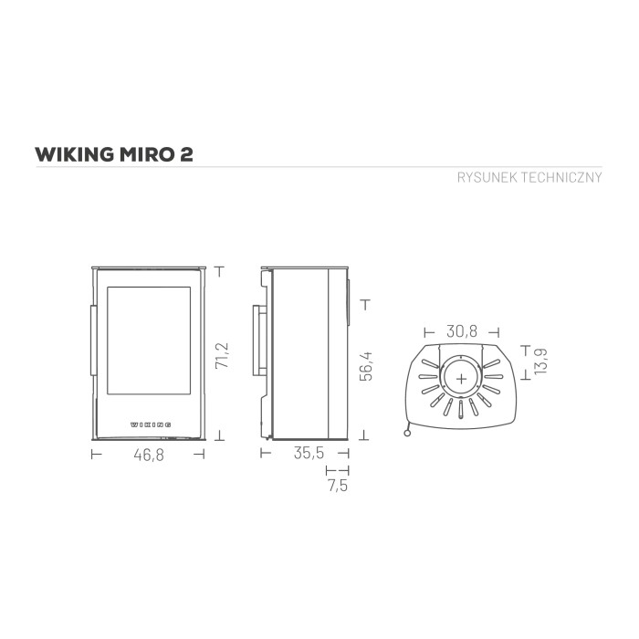 Piec wolnostojący Wiking Miro 2 – Automatic