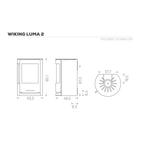 Piec wolnostojący Wiking Luma 2 – Automatic