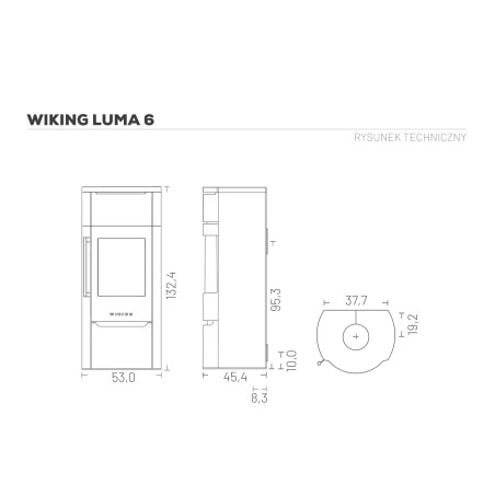Piec wolnostojący Wiking Luma 6 – Automatic