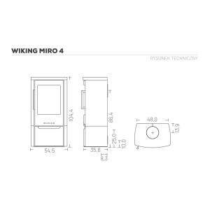 Piec wolnostojący Wiking Miro 4 schowek, kamień naturalny – Automatic