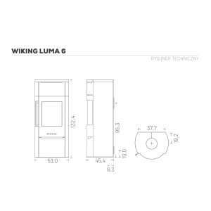 Piec wolnostojący Wiking Luma 6 kamień naturalny – Automatic