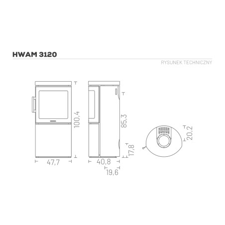 Piec wolnostojący Hwam 3120c – Autopilot