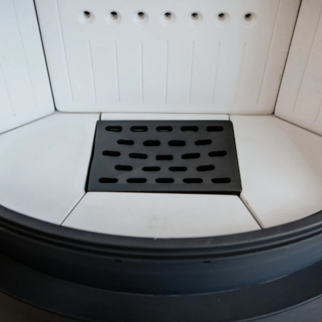 Piec stalowy KRATKI BJORN/W Ø 150 8 kW czarne wyłożenie