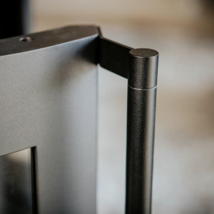 Piec stalowy KRATKI BJORN/W Ø 150 8 kW czarne wyłożenie