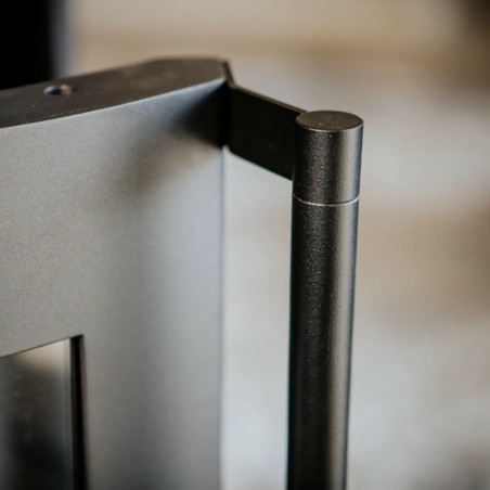 Piec stalowy KRATKI BJORN/W Ø 150 8 kW czarne wyłożenie