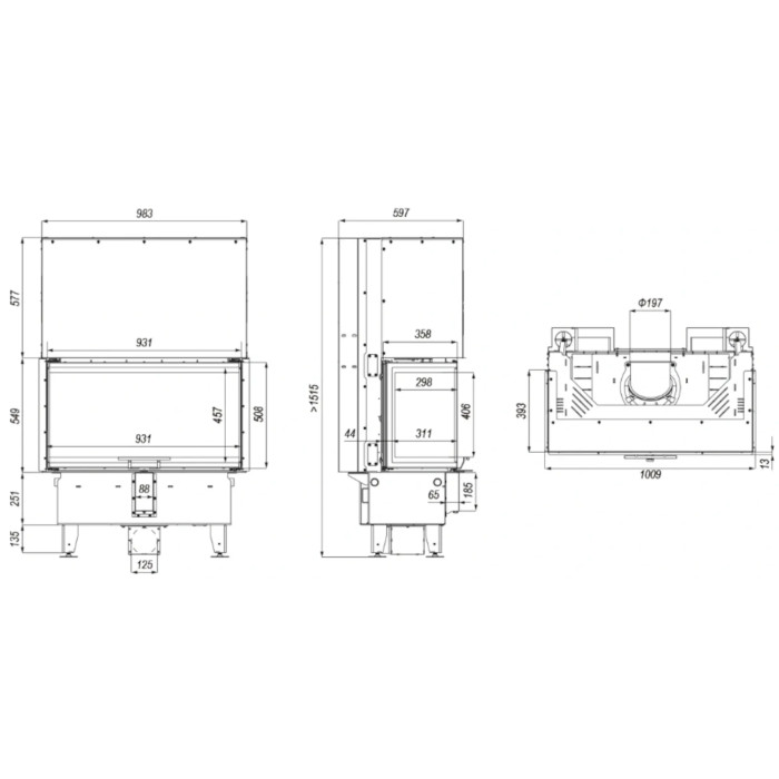 Kominek Defro Home Intra ME C G 13 kW Kominek Defro Home Intra ME C G 13 kW