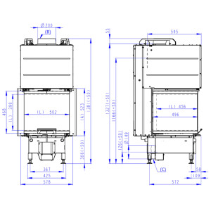 Kominek Romotop HEAT U 3G L 50.52.50.24