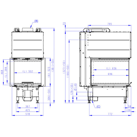 Kominek Romotop HEAT U 3G L 50.52.70.24