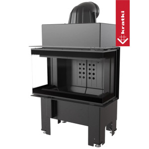 Kominek KRATKI NBC 680/280 7 kW Ø 160 czarne wyłożenie