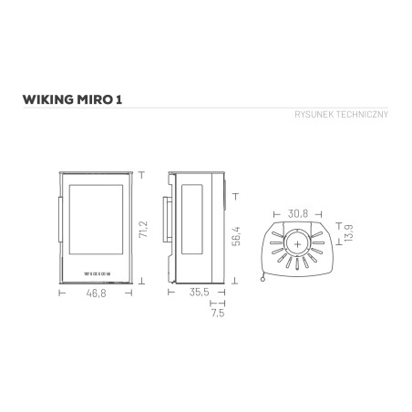 Piec wolnostojący Wiking Miro 1 – Automatic