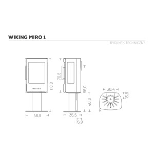 Piec wolnostojący Wiking Miro 1 na nodze – Automatic