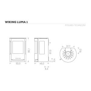 Piec wolnostojący Wiking Luma 1 – Automatic