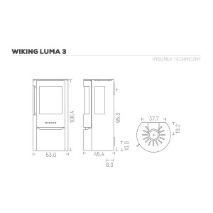 Piec wolnostojący Wiking Luma 3 – Automatic