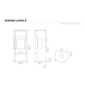Piec wolnostojący Wiking Luma 5 – Automatic
