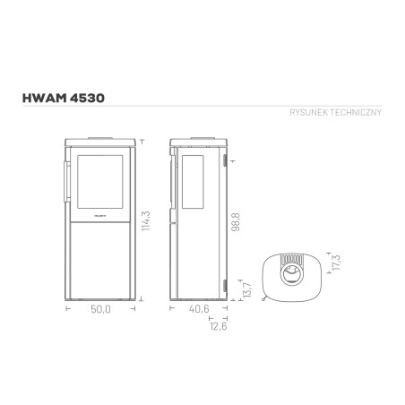 Piec wolnostojący Hwam 4530m – Autopilot