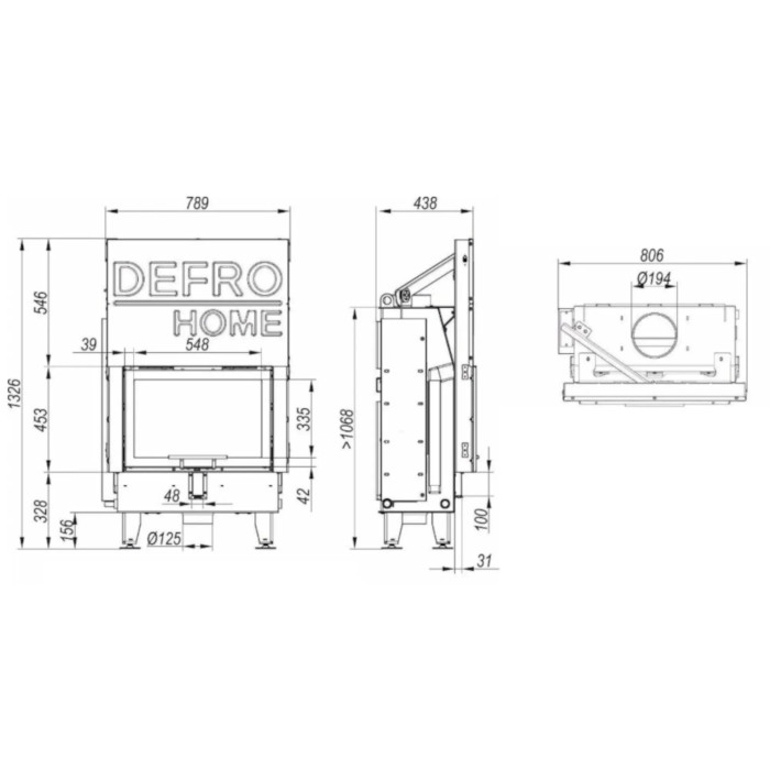 Kominek Defro Home Impuls SM G 8 kW