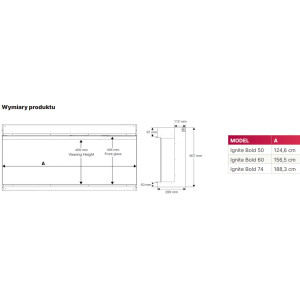 Kominek elektryczny Dimplex Ignite Bold 74