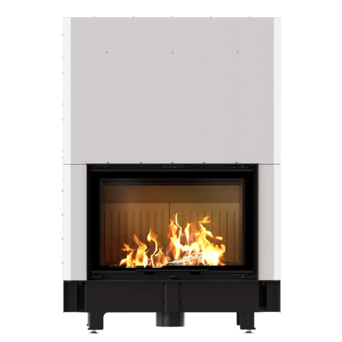 Kominek KRATKI ZIBI ECO 9,9 kW Ø 180 Gilotyna, Czarne wyłożenie