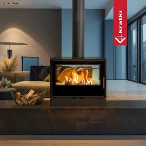 Piec stalowy tunelowy KRATKI KARI 80 12 kW Ø 180