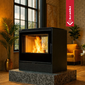 Piec stalowy tunelowy KRATKI KARI 80 12 kW Ø 180