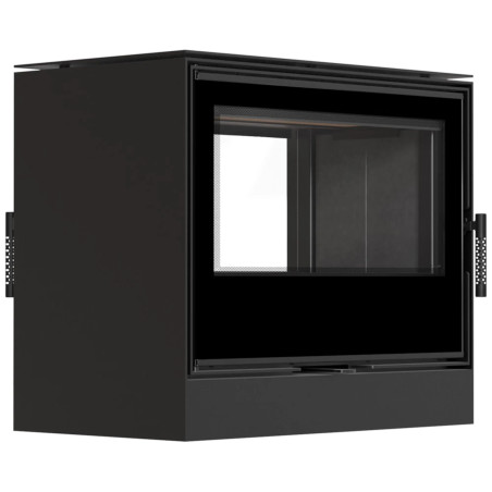 Piec stalowy tunelowy KRATKI KARI 80 12 kW Ø 180 Czarne wyłożenie