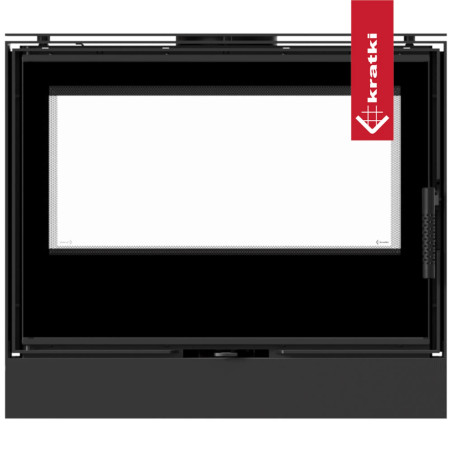 Piec stalowy tunelowy KRATKI KARI 80 12 kW Ø 180 Czarne wyłożenie