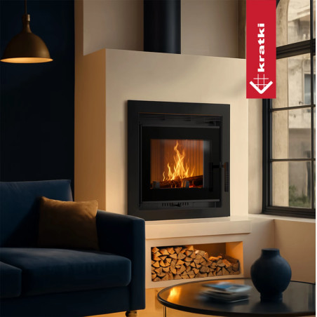 Wkład kominkowy żeliwny KRATKI NEL Ø 180 8 kW