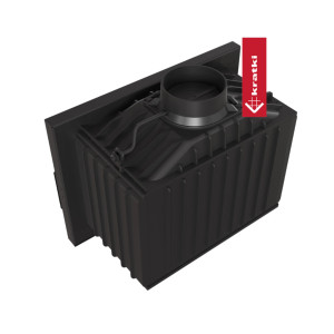 Wkład kominkowy żeliwny KRATKI NEL Ø 180 8 kW