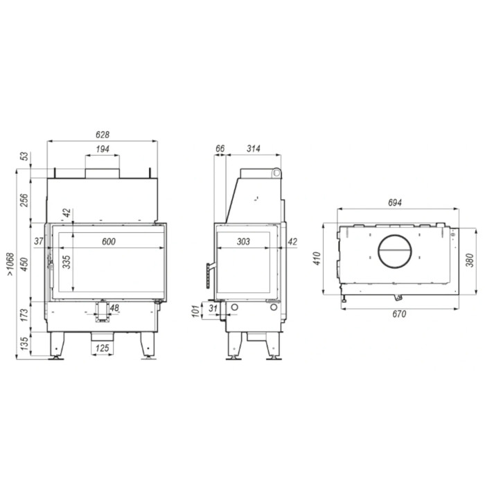 Kominek Defro Home Impuls SM BL 8 kW